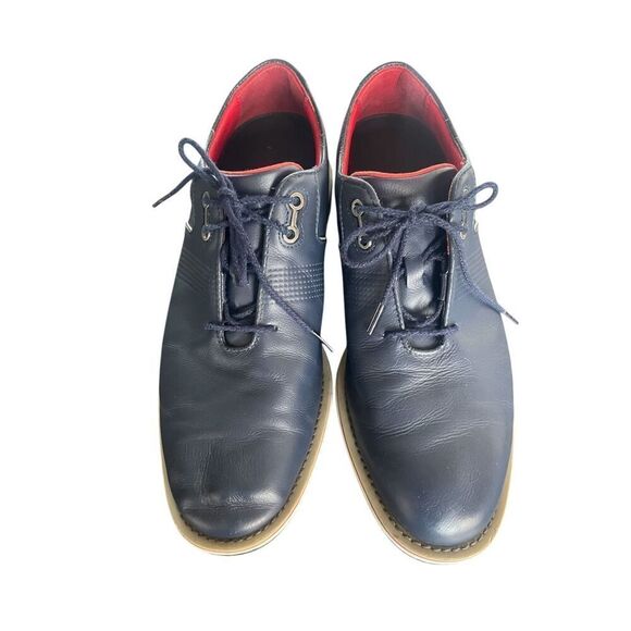 Footjoy Men’s Golf Shoes Blue Leather Versatrax Spikeless 10.5 - Picture 5 of 13